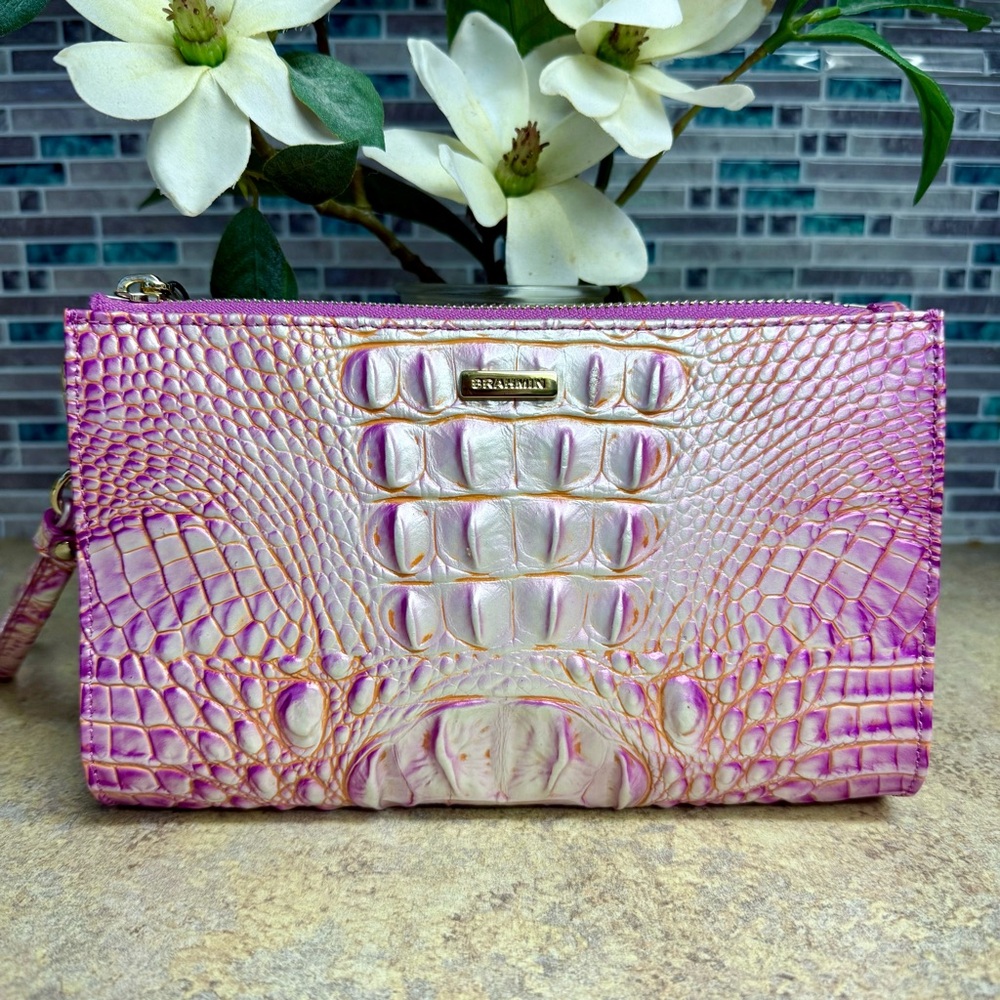 New Brahmin Daisy Peony pink purse - Picture 2 of 4